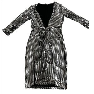 Silver disco ball dress